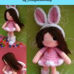 Pdf Rose Girl With Bunny Hat Amigurumi Crochet..