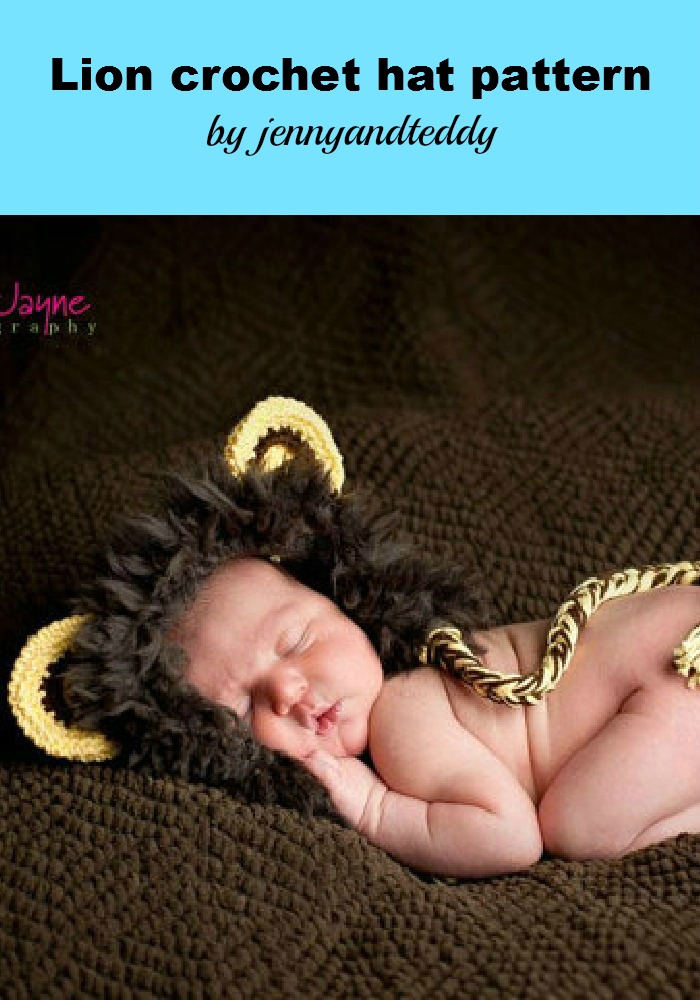 Pdf Crochet Pattern( How To Tutorial) Lion Hat Size 03 Month Only on